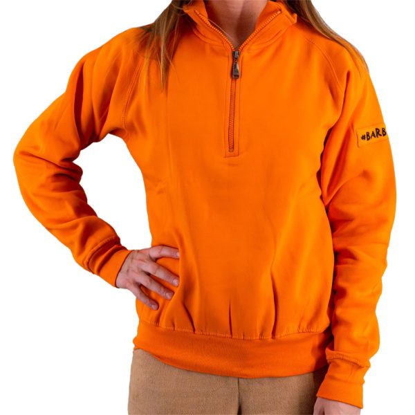 FELPA ARANCIONE RELAXED FIT - immagine 2